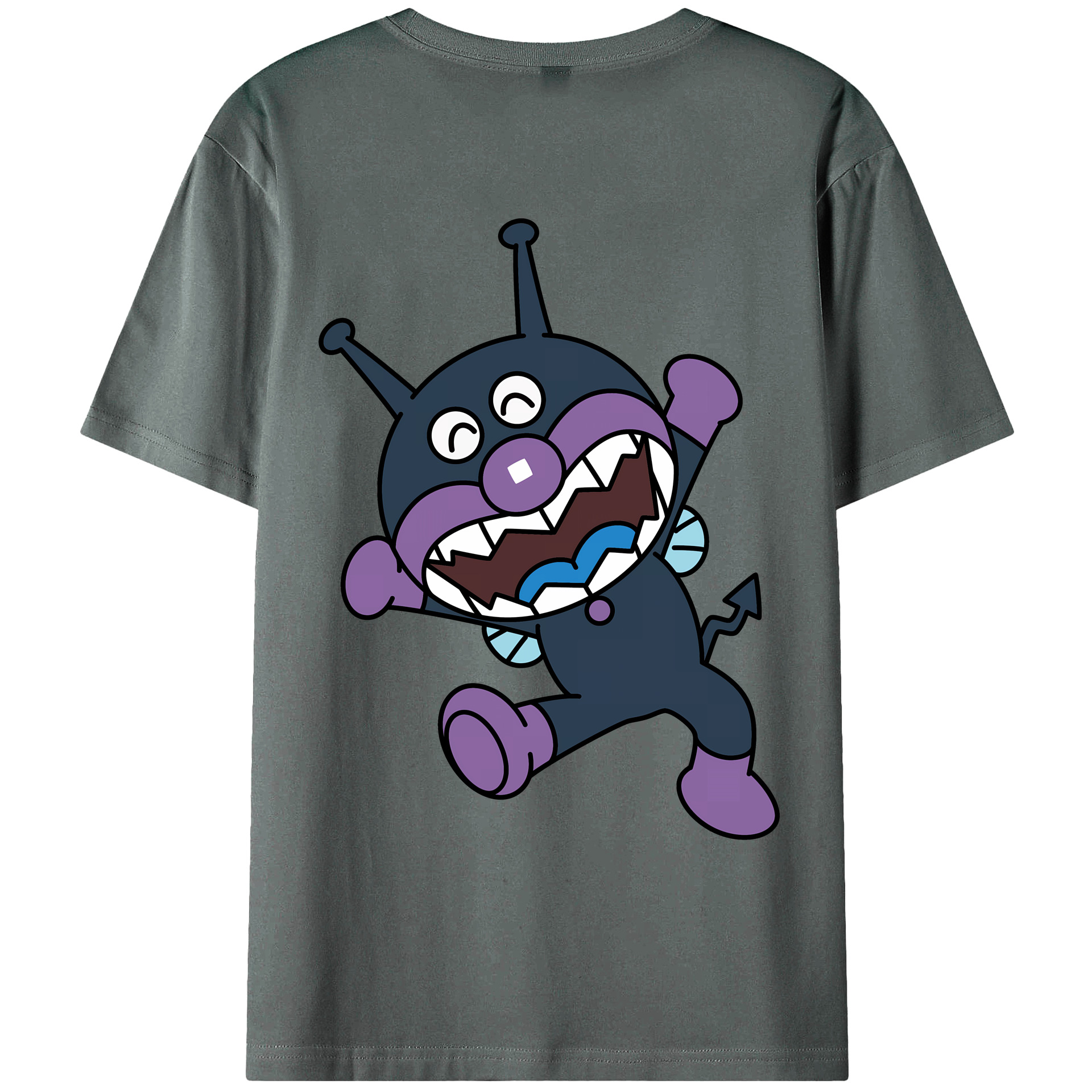 （画像用） アンパンマン Anpanman 綿100％ メンズ半袖Tシャツ（バックプリント） 通気性